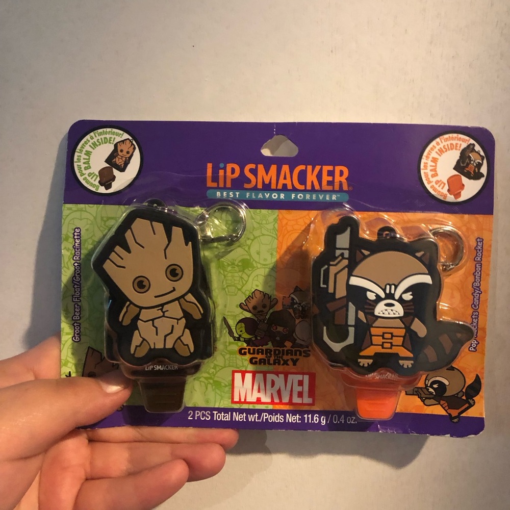Lip Smacker Marvel Guardians of the Galaxy chapstick keychains New